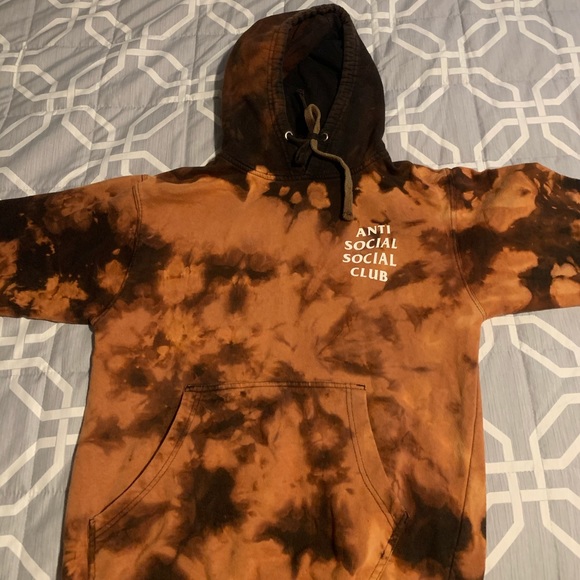 Custom Dyed Anti Social Social Club Hoodie - Picture 1 of 2